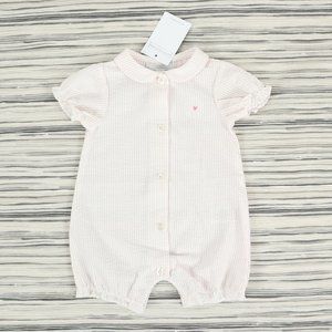 THE LITTLE WHITE COMPANY romper, size 0-3M